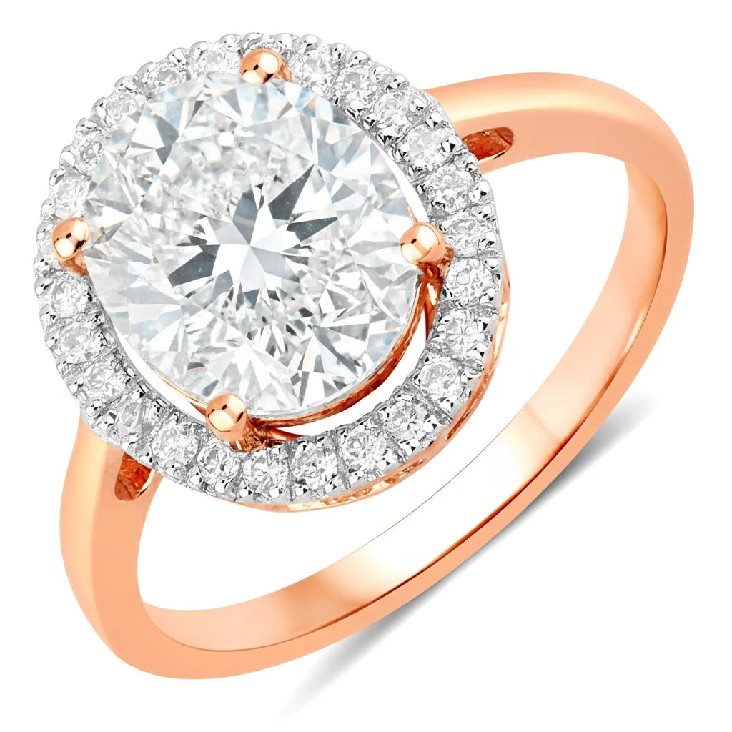 Statement Oval Cut Diamond Accent Ring