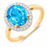 Statement Oval Cut Diamond Accent Ring