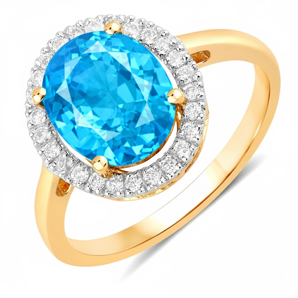 Statement Oval Cut Diamond Accent Ring