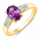 Radiant Oval Cut Diamond Accent Ring