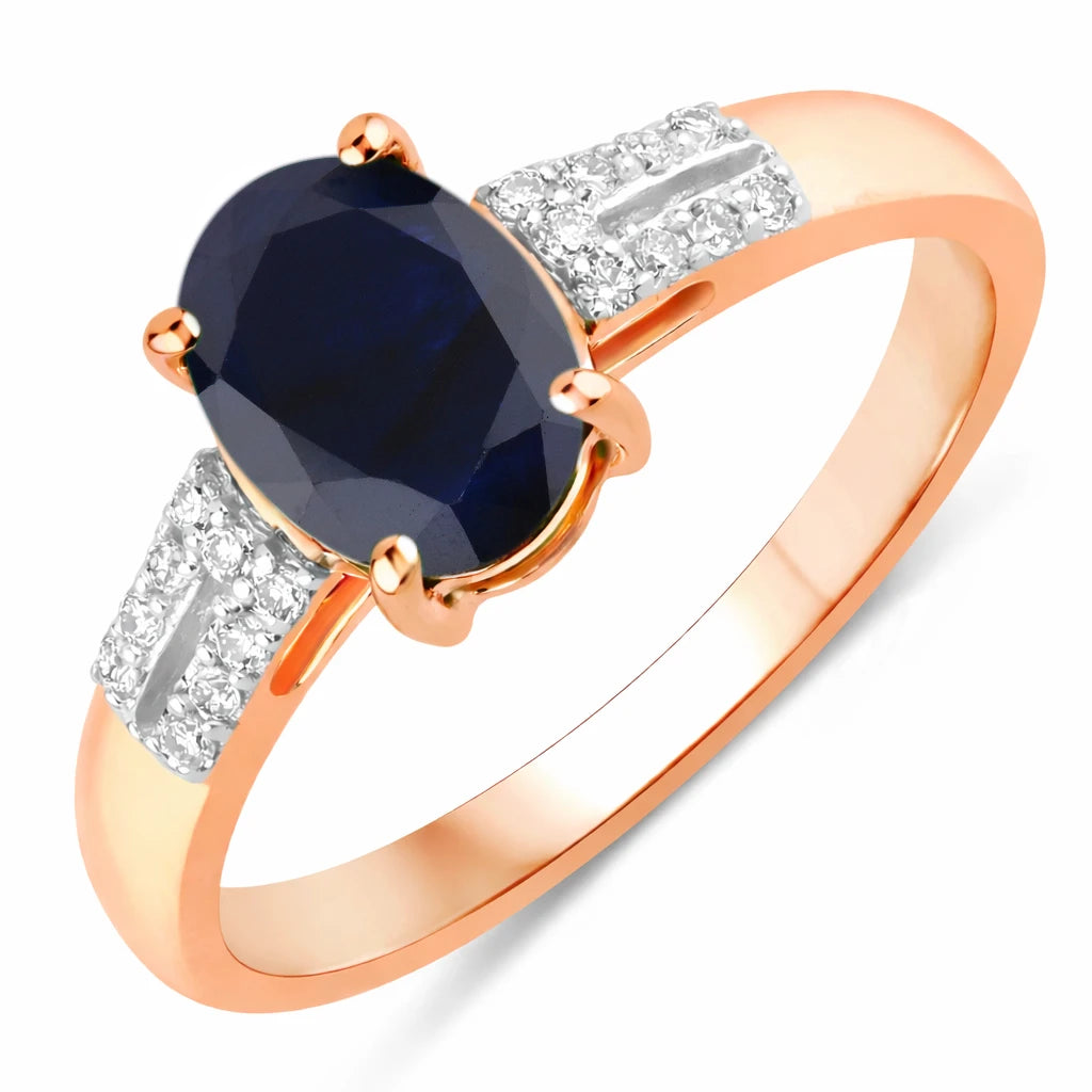 Radiant Oval Cut Diamond Accent Ring