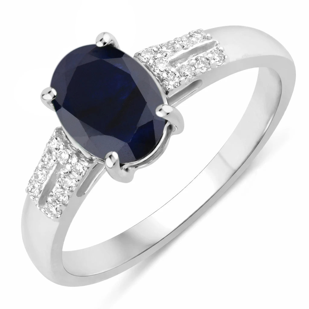 Radiant Oval Cut Diamond Accent Ring