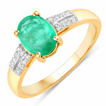Radiant Oval Cut Diamond Accent Ring