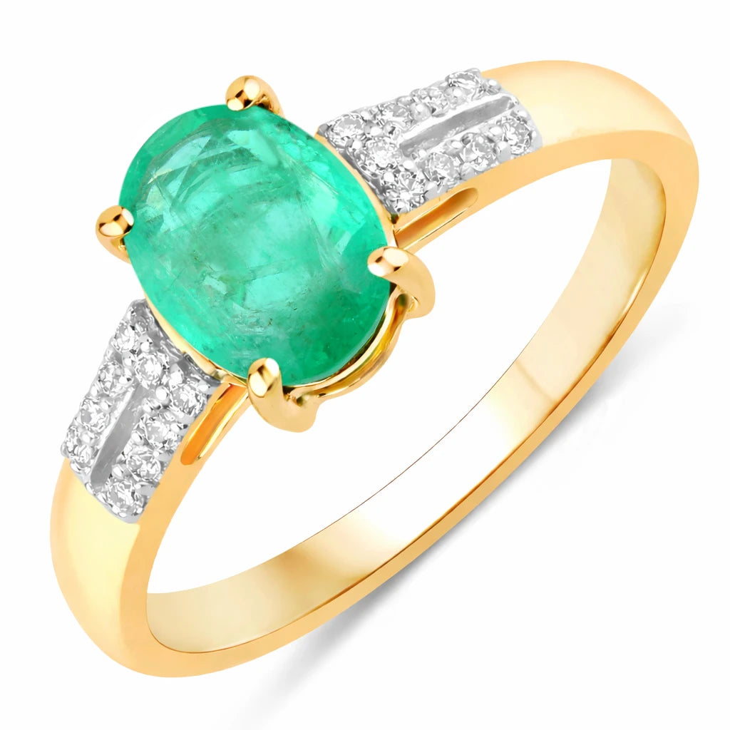 Radiant Oval Cut Diamond Accent Ring