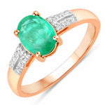 Radiant Oval Cut Diamond Accent Ring