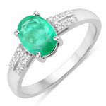 Radiant Oval Cut Diamond Accent Ring
