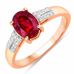 Radiant Oval Cut Diamond Accent Ring