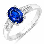 Radiant Oval Cut Diamond Accent Ring