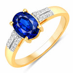 Radiant Oval Cut Diamond Accent Ring