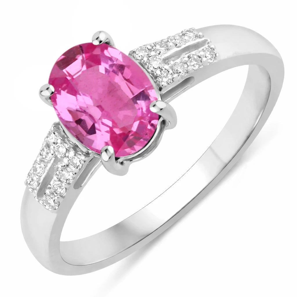 Radiant Oval Cut Diamond Accent Ring