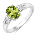 Radiant Oval Cut Diamond Accent Ring