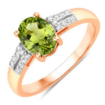 Radiant Oval Cut Diamond Accent Ring