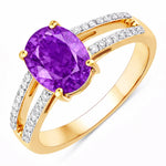 Split‑Shank Oval Cut Diamond Accent Ring