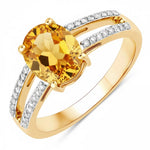 Split‑Shank Oval Cut Diamond Accent Ring