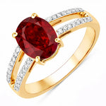 Split‑Shank Oval Cut Diamond Accent Ring