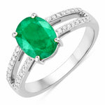 Split‑Shank Oval Cut Diamond Accent Ring
