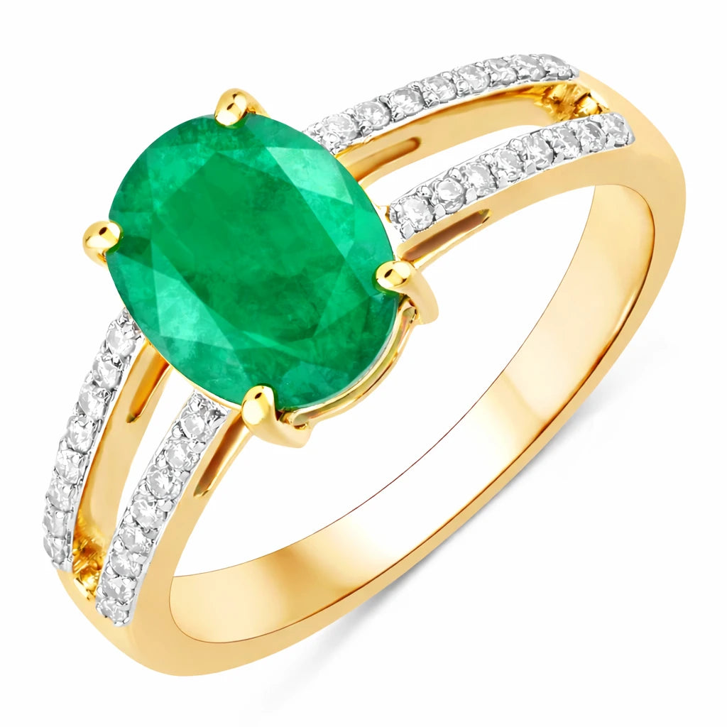Split‑Shank Oval Cut Diamond Accent Ring