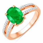 Split‑Shank Oval Cut Diamond Accent Ring