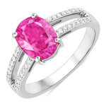 Split‑Shank Oval Cut Diamond Accent Ring