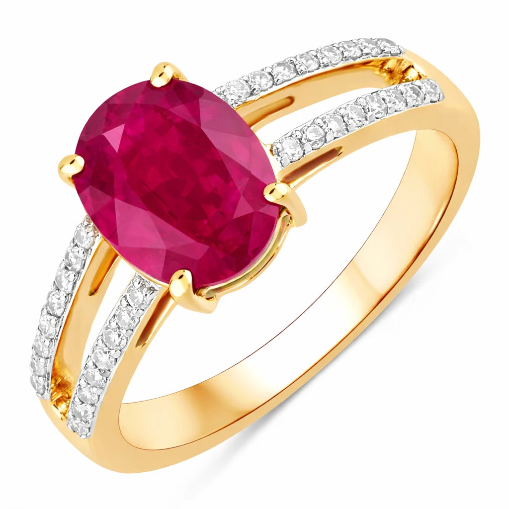 Split‑Shank Oval Cut Diamond Accent Ring