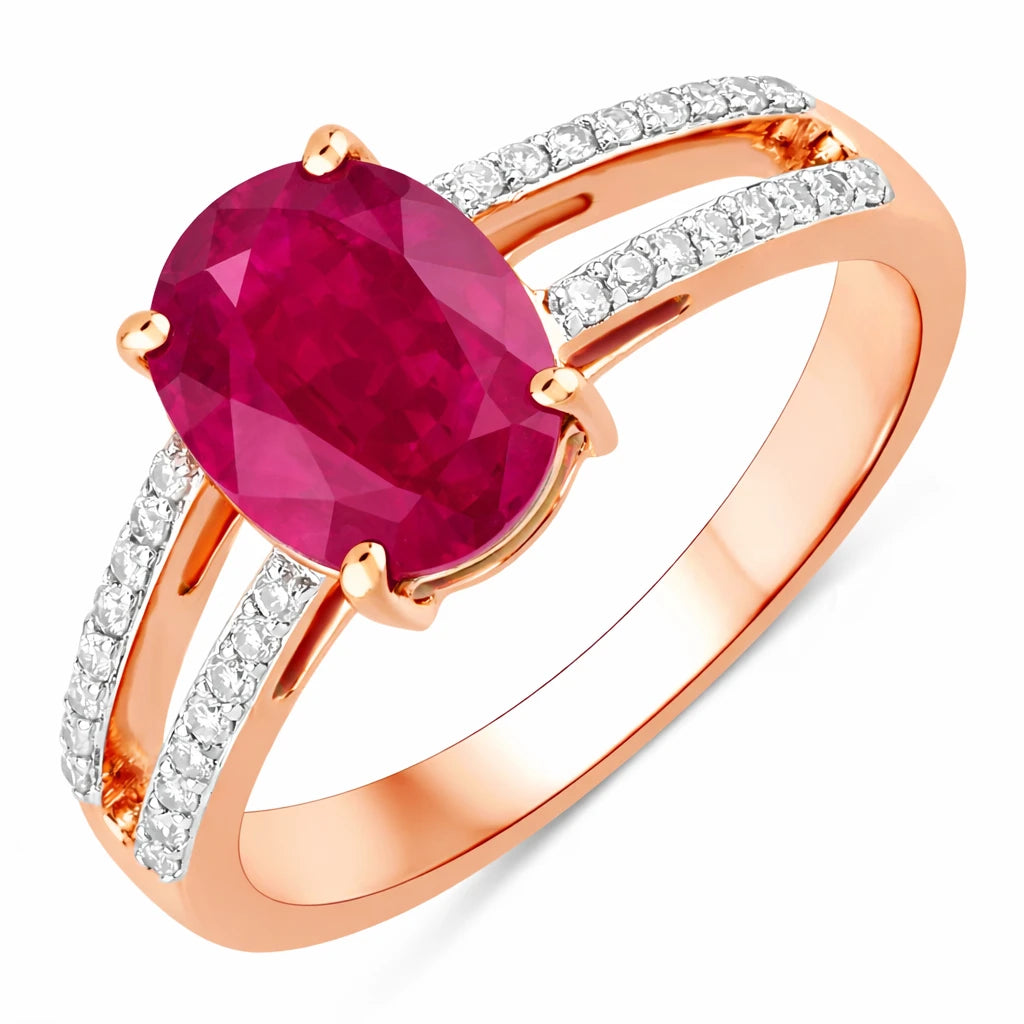 Split‑Shank Oval Cut Diamond Accent Ring