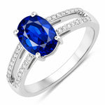 Split‑Shank Oval Cut Diamond Accent Ring