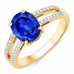 Split‑Shank Oval Cut Diamond Accent Ring