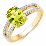 Split‑Shank Oval Cut Diamond Accent Ring