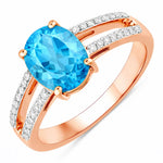 Split‑Shank Oval Cut Diamond Accent Ring