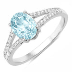 Split Shank Oval-Cut Diamond Ring