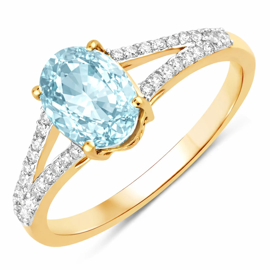 Split Shank Oval-Cut Diamond Ring