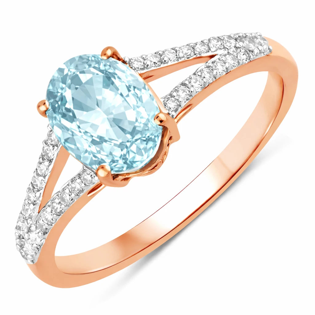 Split Shank Oval-Cut Diamond Ring