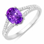 Split Shank Oval-Cut Diamond Ring