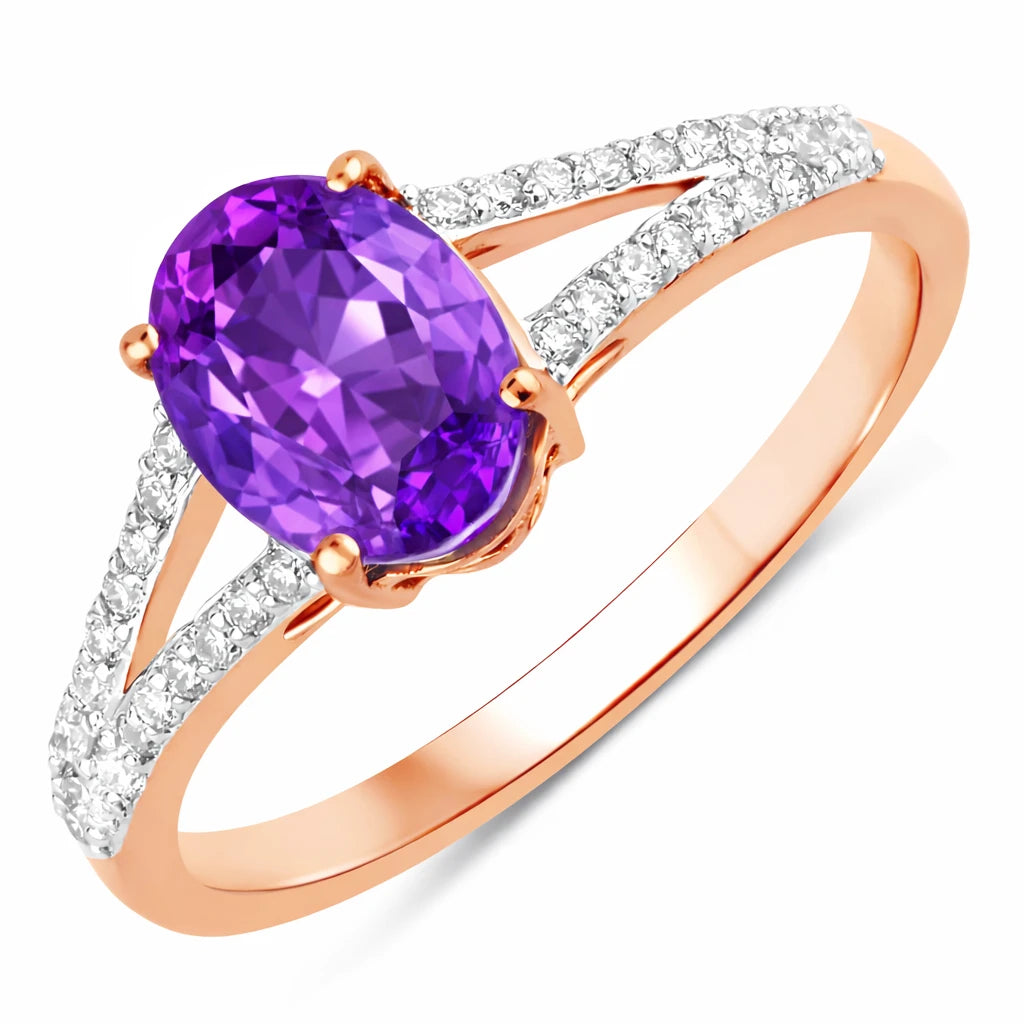 Split Shank Oval-Cut Diamond Ring