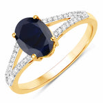 Split Shank Oval-Cut Diamond Ring