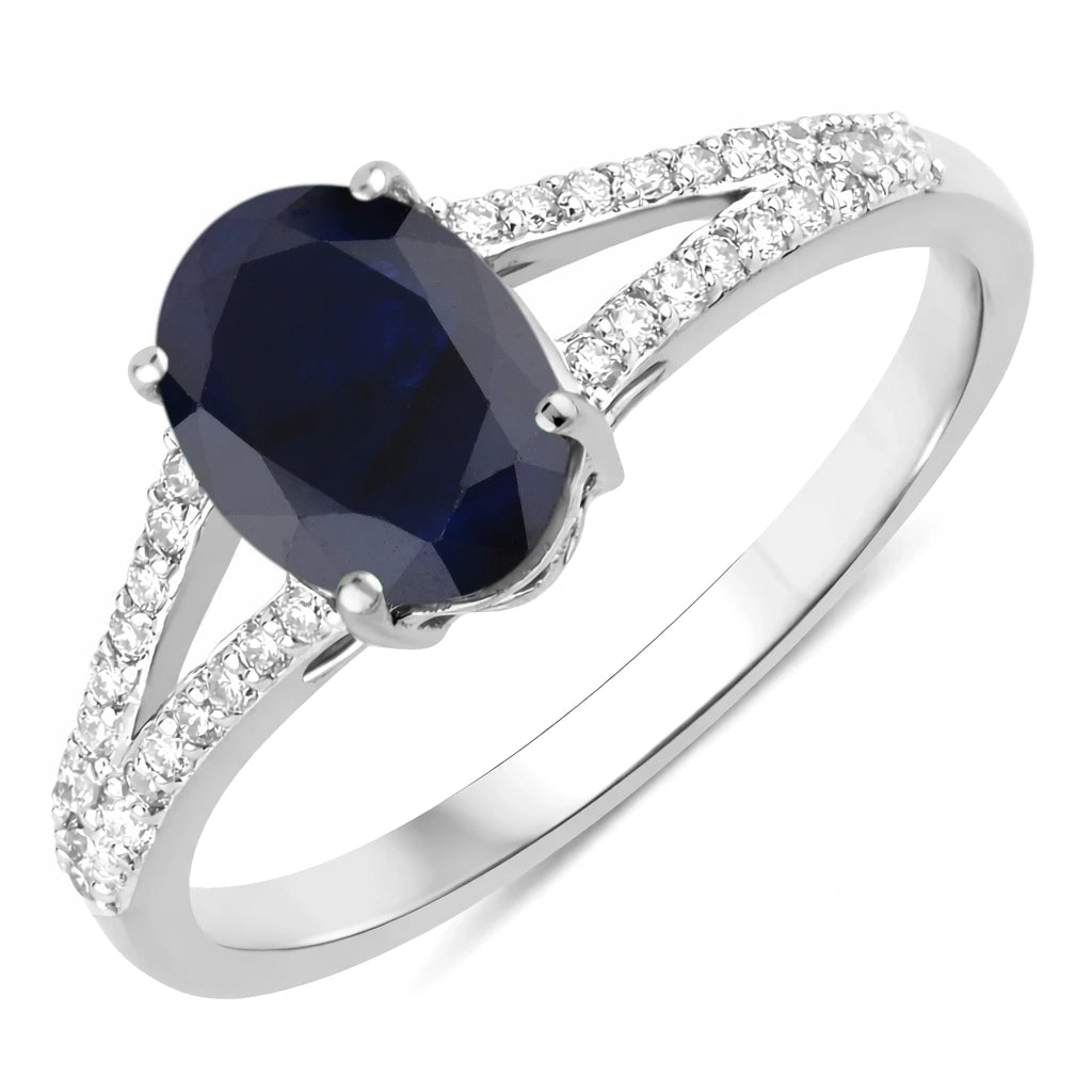 Split Shank Oval-Cut Diamond Ring