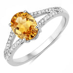 Split Shank Oval-Cut Diamond Ring
