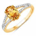 Split Shank Oval-Cut Diamond Ring