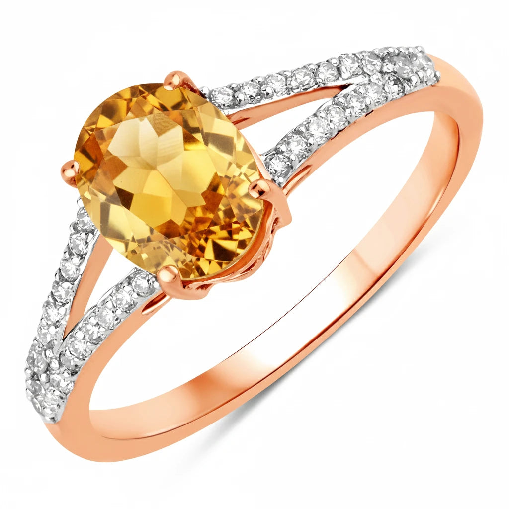 Split Shank Oval-Cut Diamond Ring
