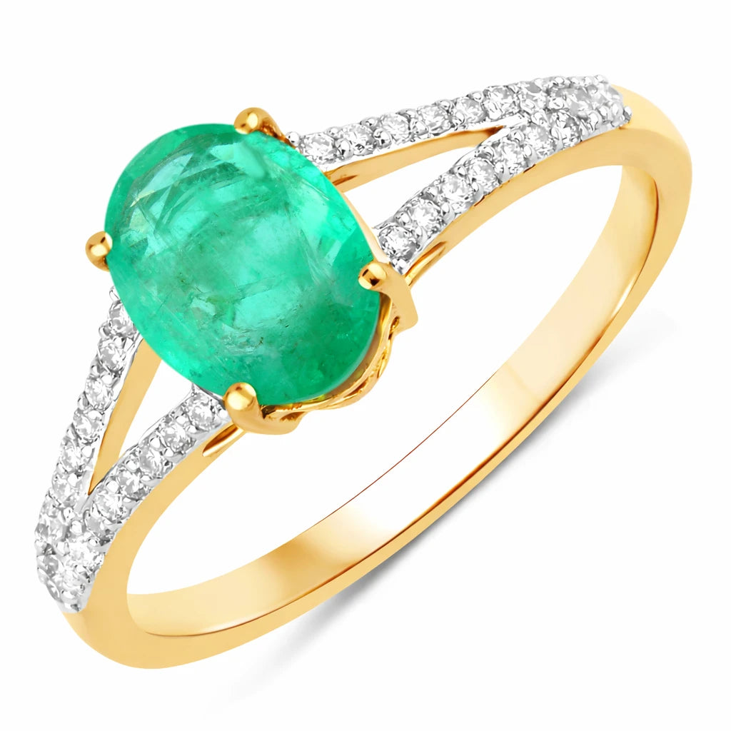 Split Shank Oval-Cut Diamond Ring