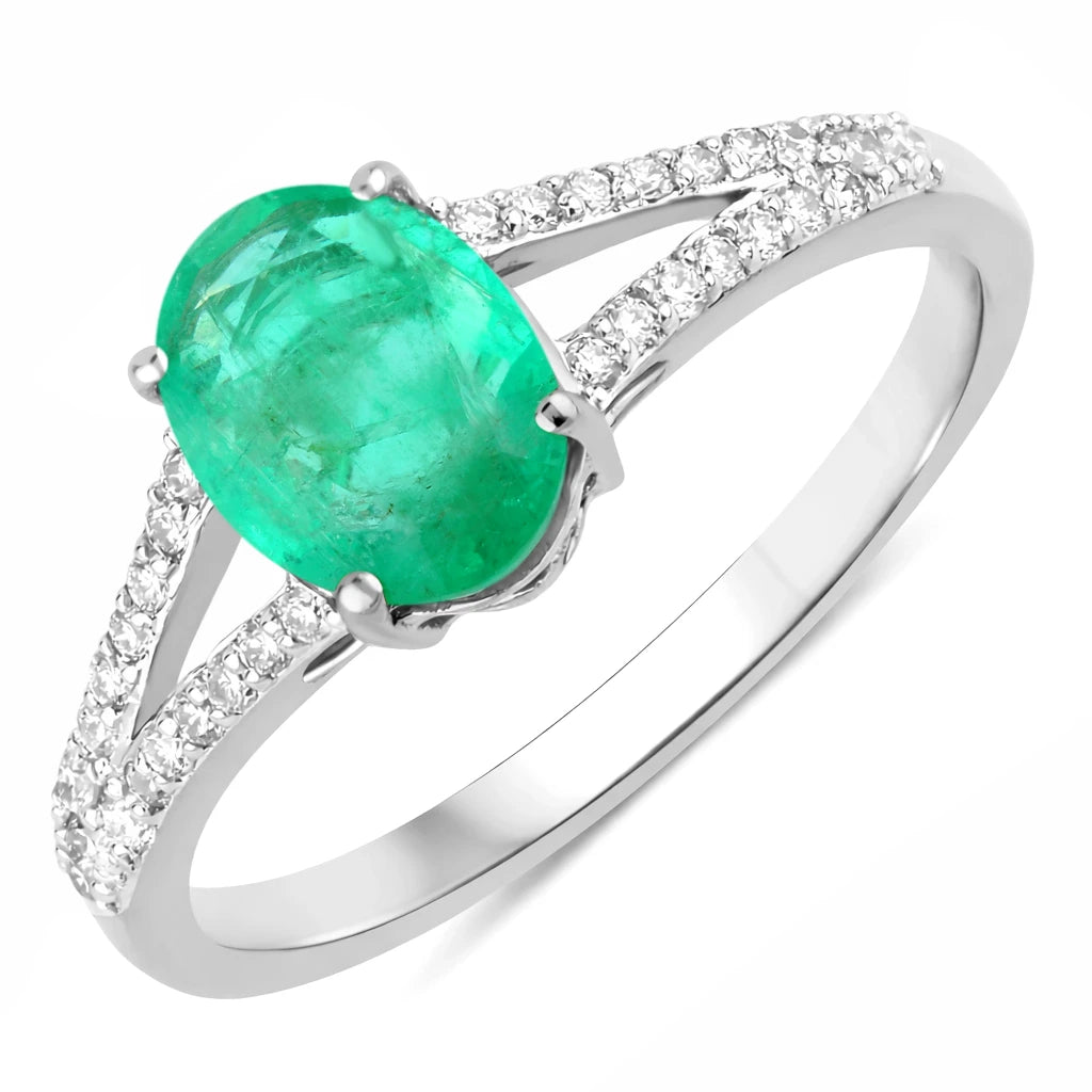 Split Shank Oval-Cut Diamond Ring