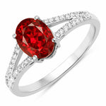 Split Shank Oval-Cut Diamond Ring