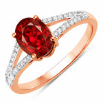 Split Shank Oval-Cut Diamond Ring