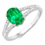 Split Shank Oval-Cut Diamond Ring
