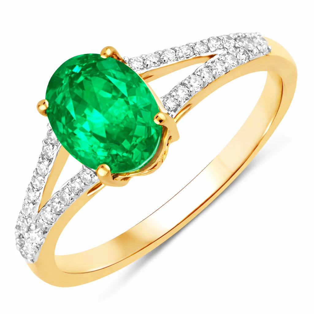 Split Shank Oval-Cut Diamond Ring