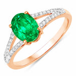 Split Shank Oval-Cut Diamond Ring
