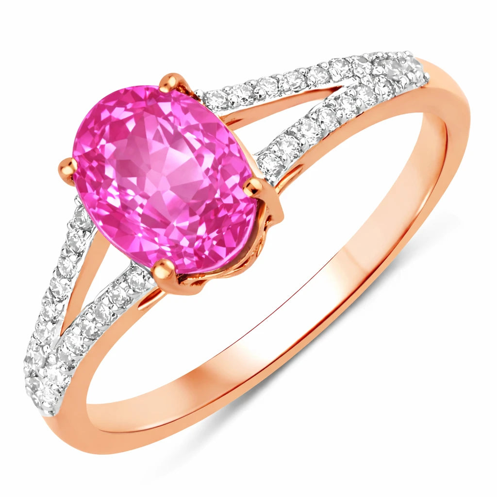 Split Shank Oval-Cut Diamond Ring