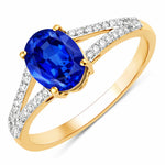 Split Shank Oval-Cut Diamond Ring