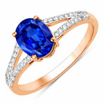 Split Shank Oval-Cut Diamond Ring