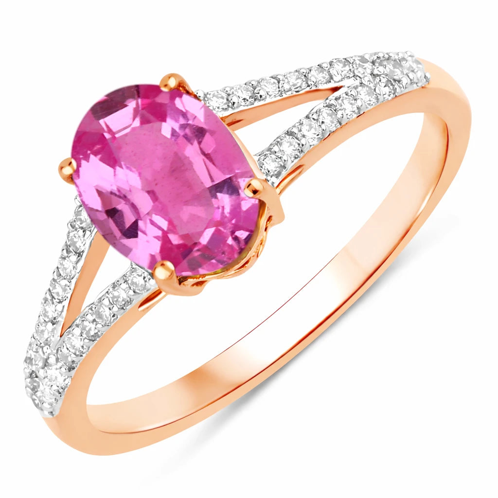 Split Shank Oval-Cut Diamond Ring